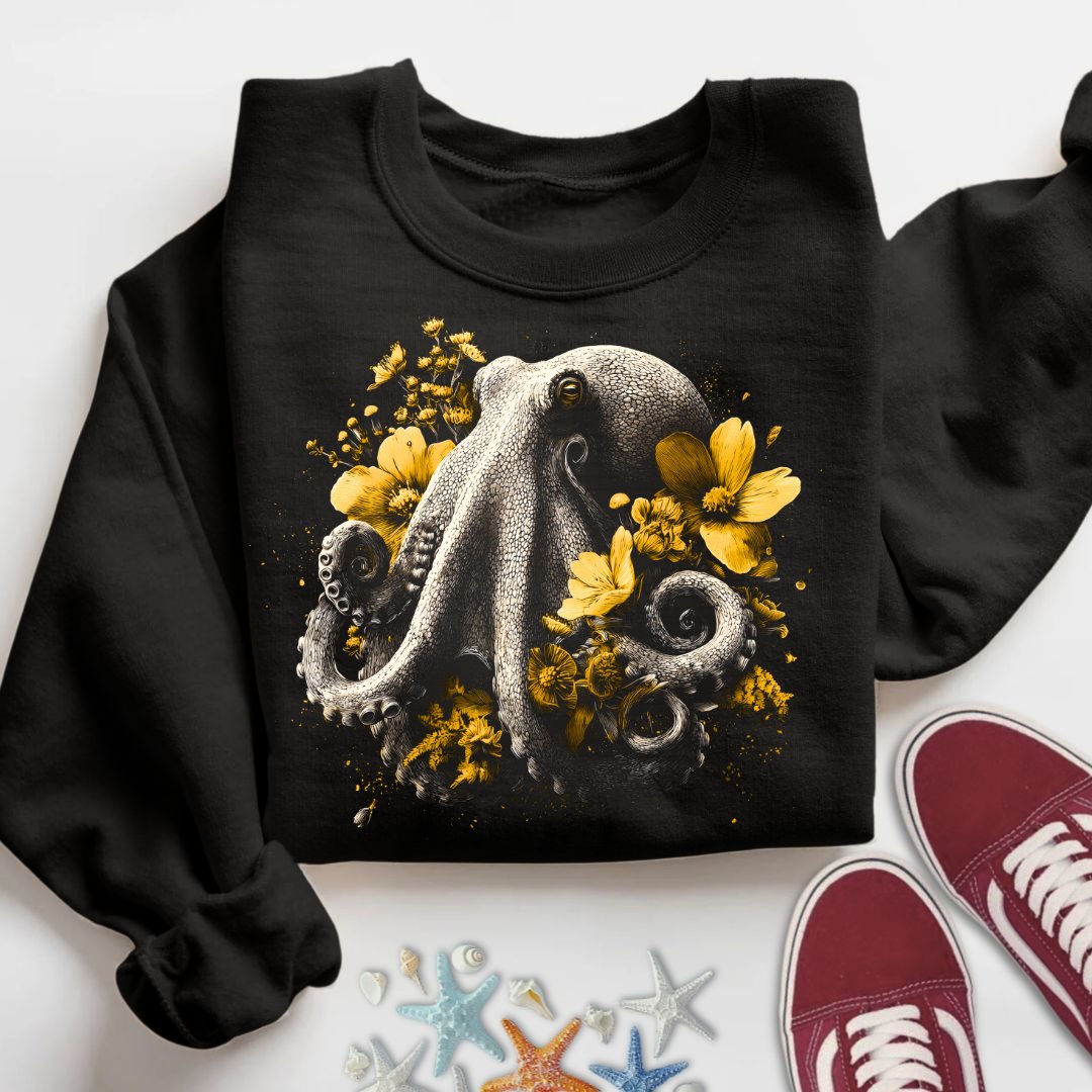 Floral Octopus Sweatshirt