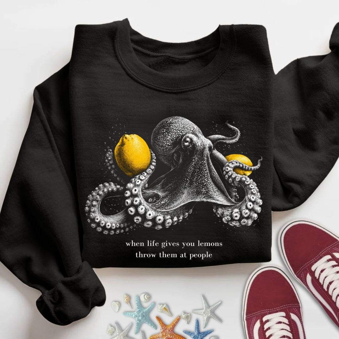 Lemons, Octopus Sweatshirt
