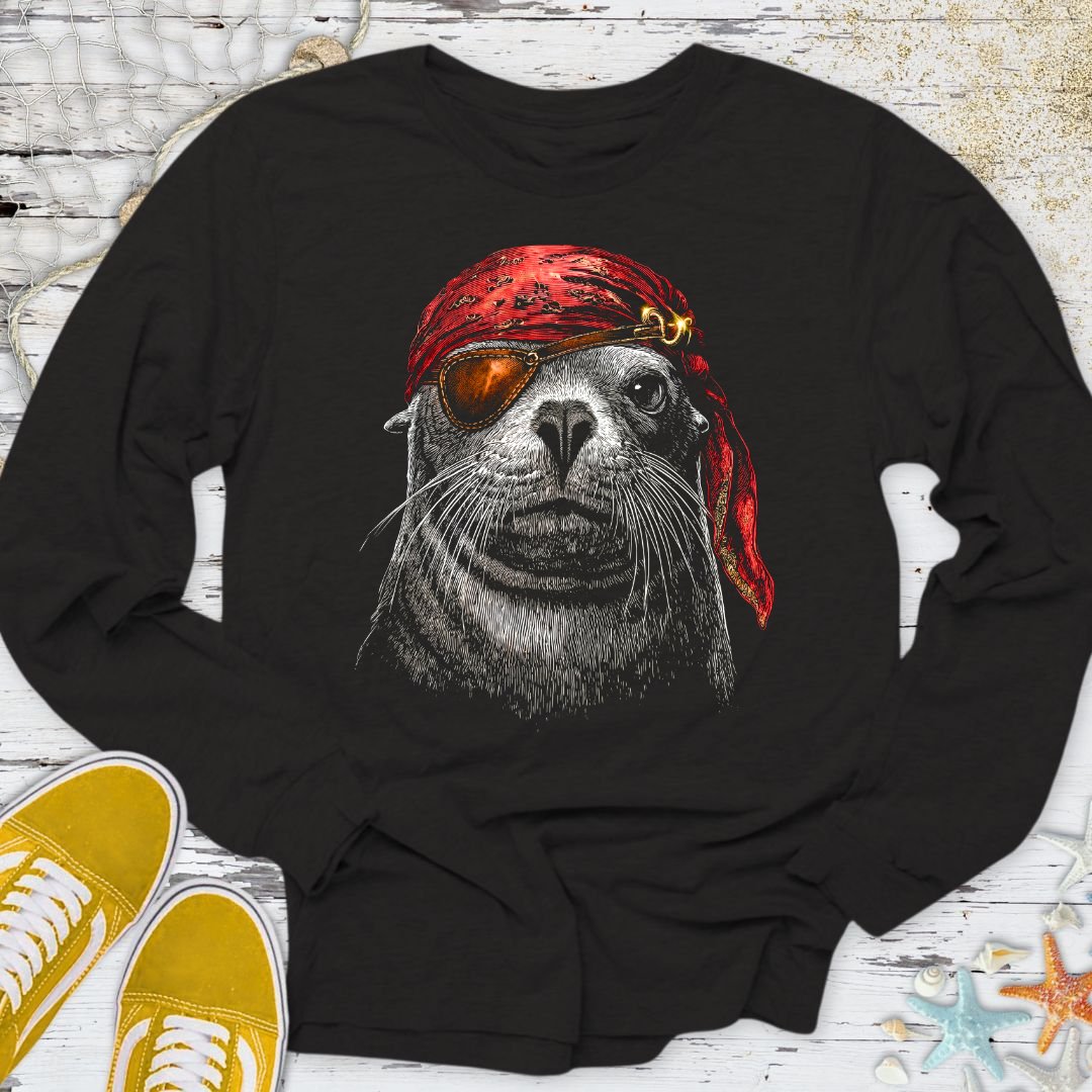 Sea Lion Pirate Long Sleeve Tee