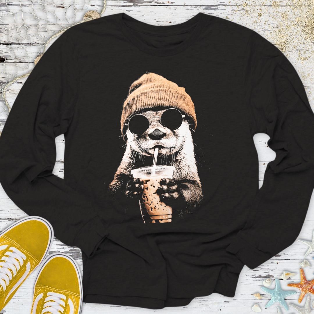 Hipster Otter Long Sleeve Tee