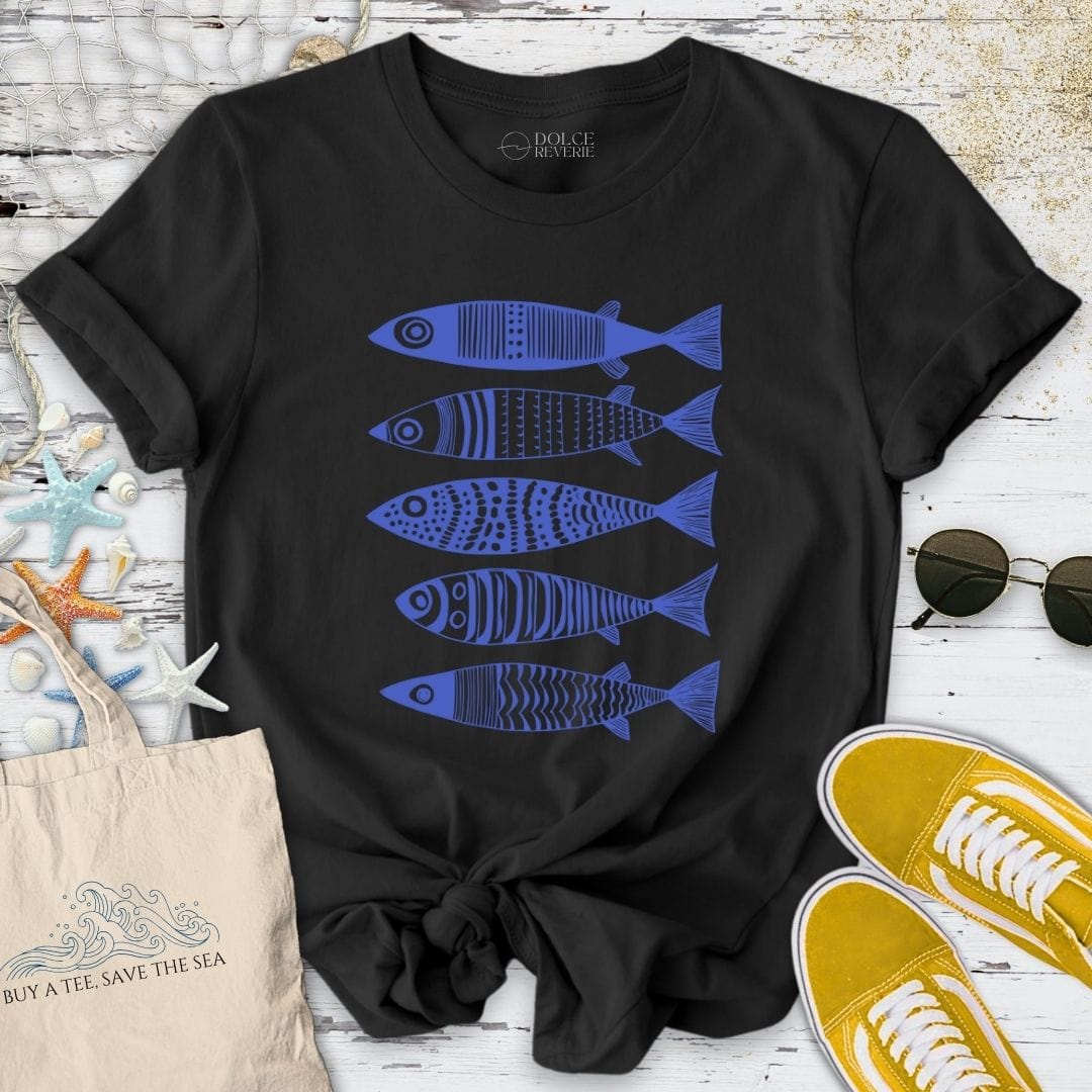 Blue Sardines T-Shirt Black / S