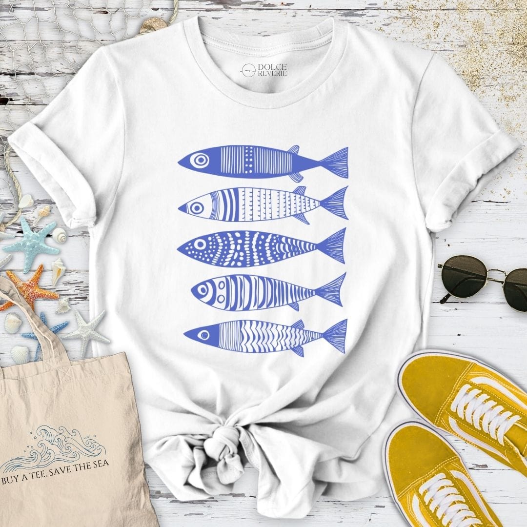 Blue Sardines T-Shirt White / S