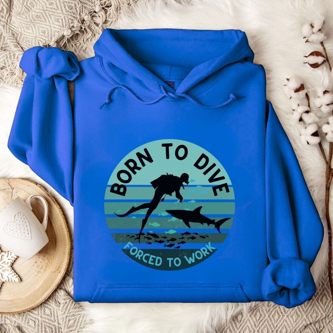 Born To Dive Hoodie Royal / S