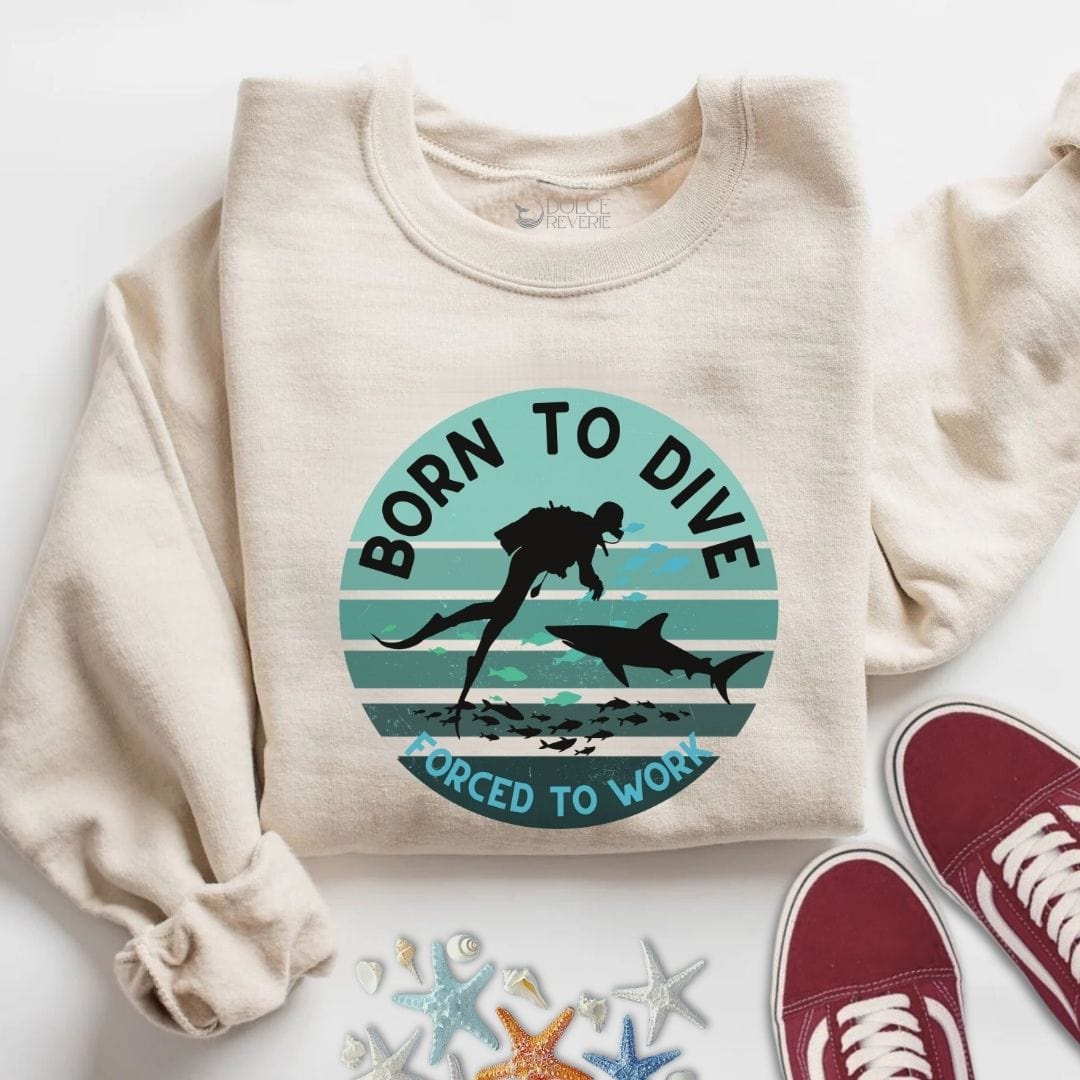Born To Dive Sweatshirt S / Sand