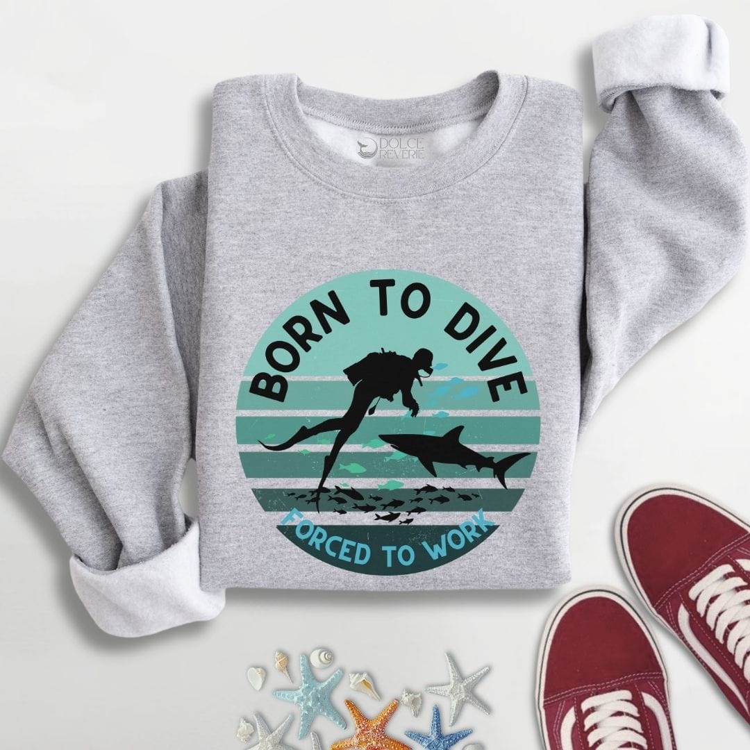 Born To Dive Sweatshirt S / Sport Grey