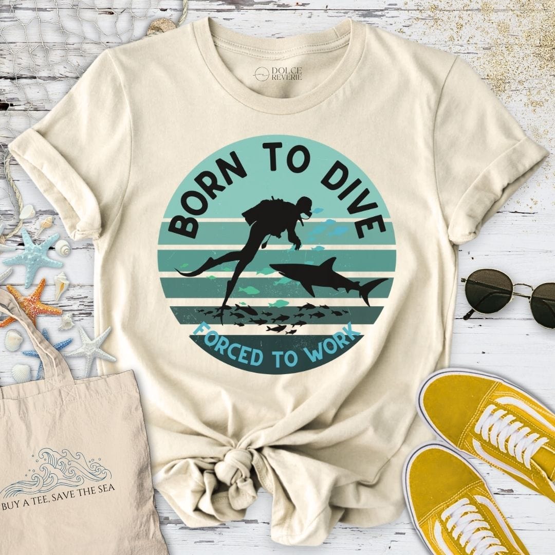 Born To Dive T-Shirt Natural / S