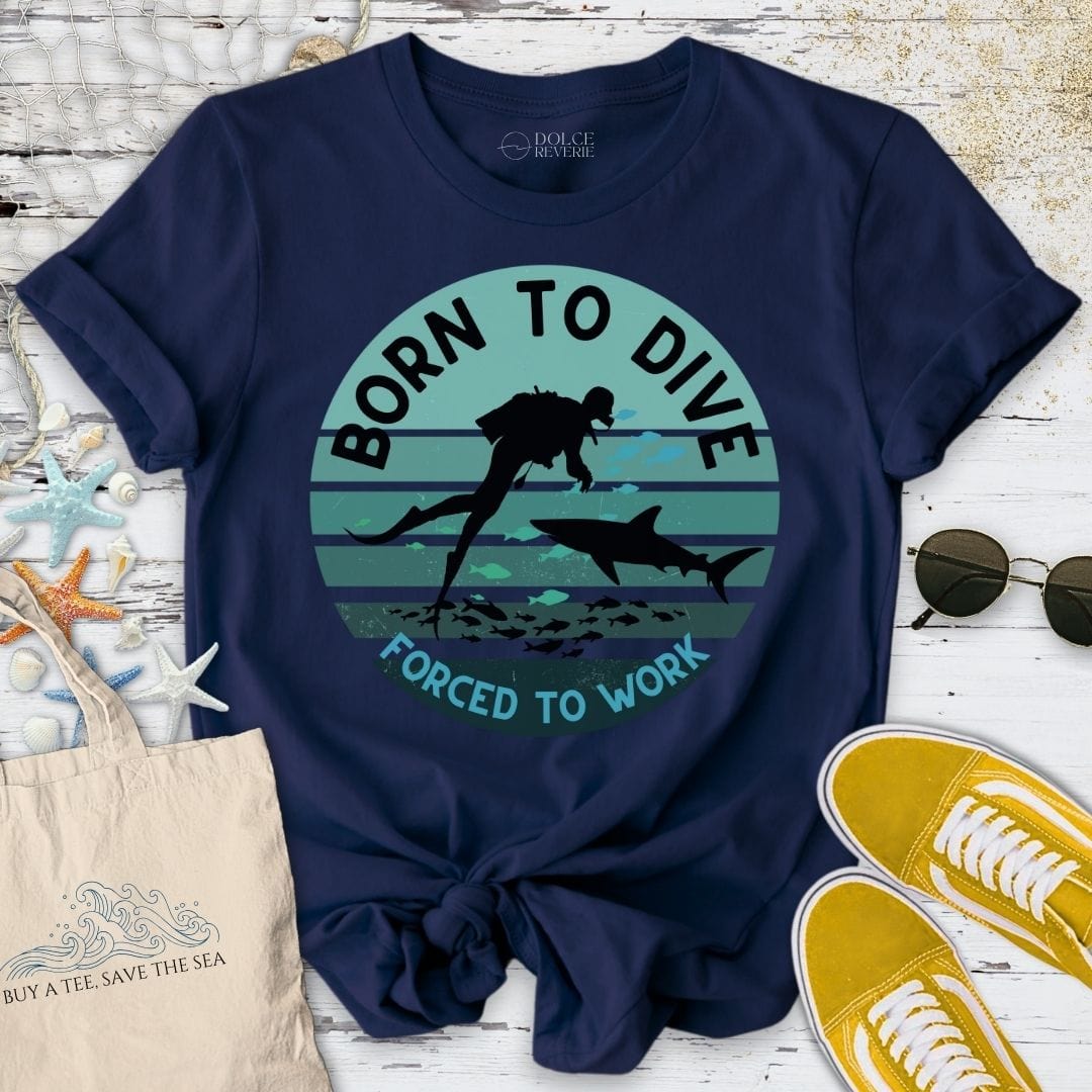 Born To Dive T-Shirt Navy / S