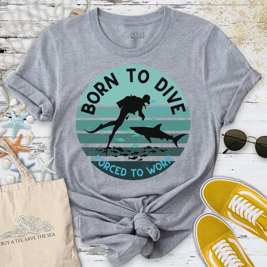 Born To Dive T-Shirt Sport Grey / S