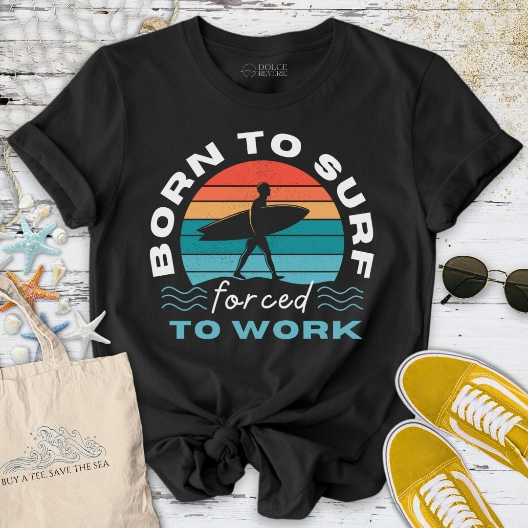 Born To Surf T-Shirt Black / S
