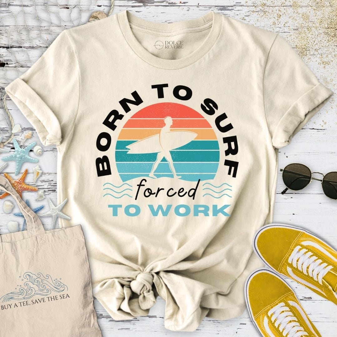Born To Surf T-Shirt Natural / S