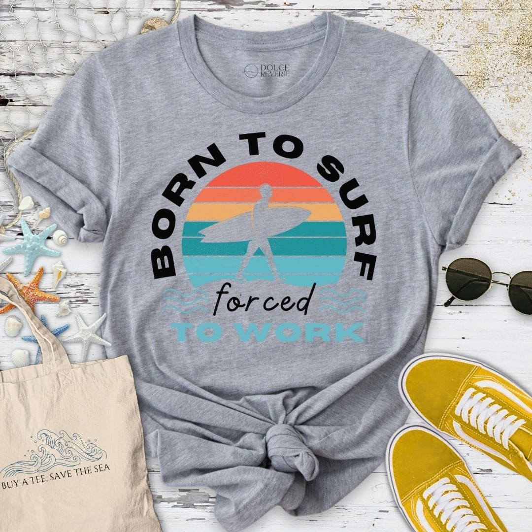 Born To Surf T-Shirt Sport Grey / S