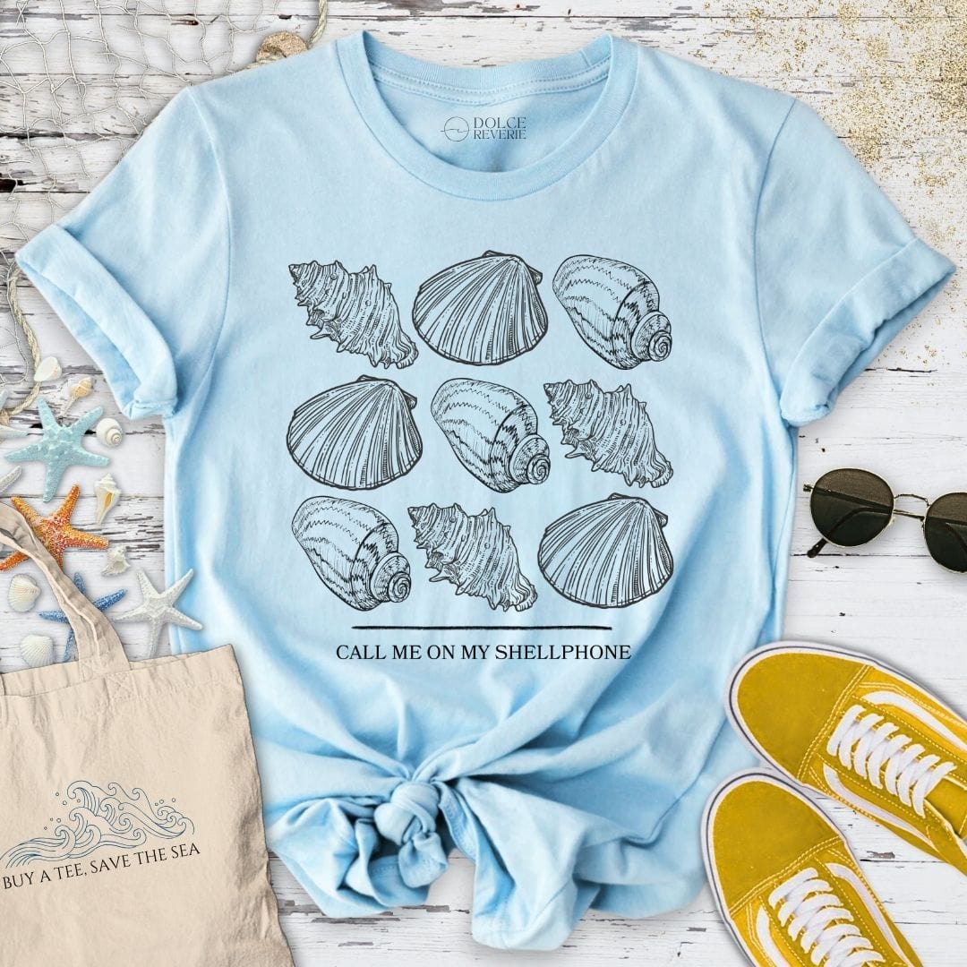 Call Me On My Shellphone T-Shirt Light Blue / S