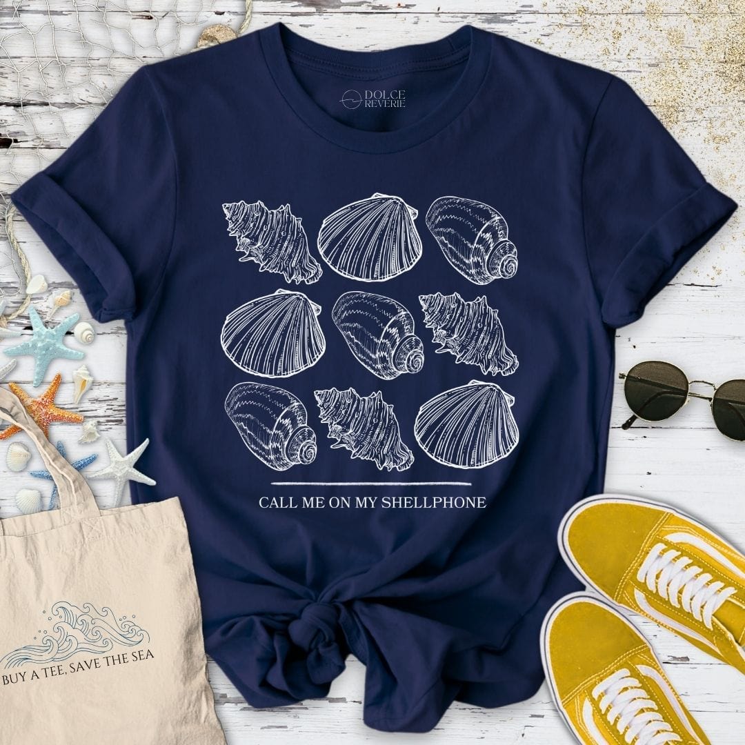 Call Me On My Shellphone T-Shirt Navy / S