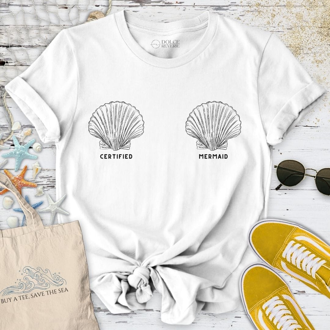 Certified Mermaid T-Shirt White / S