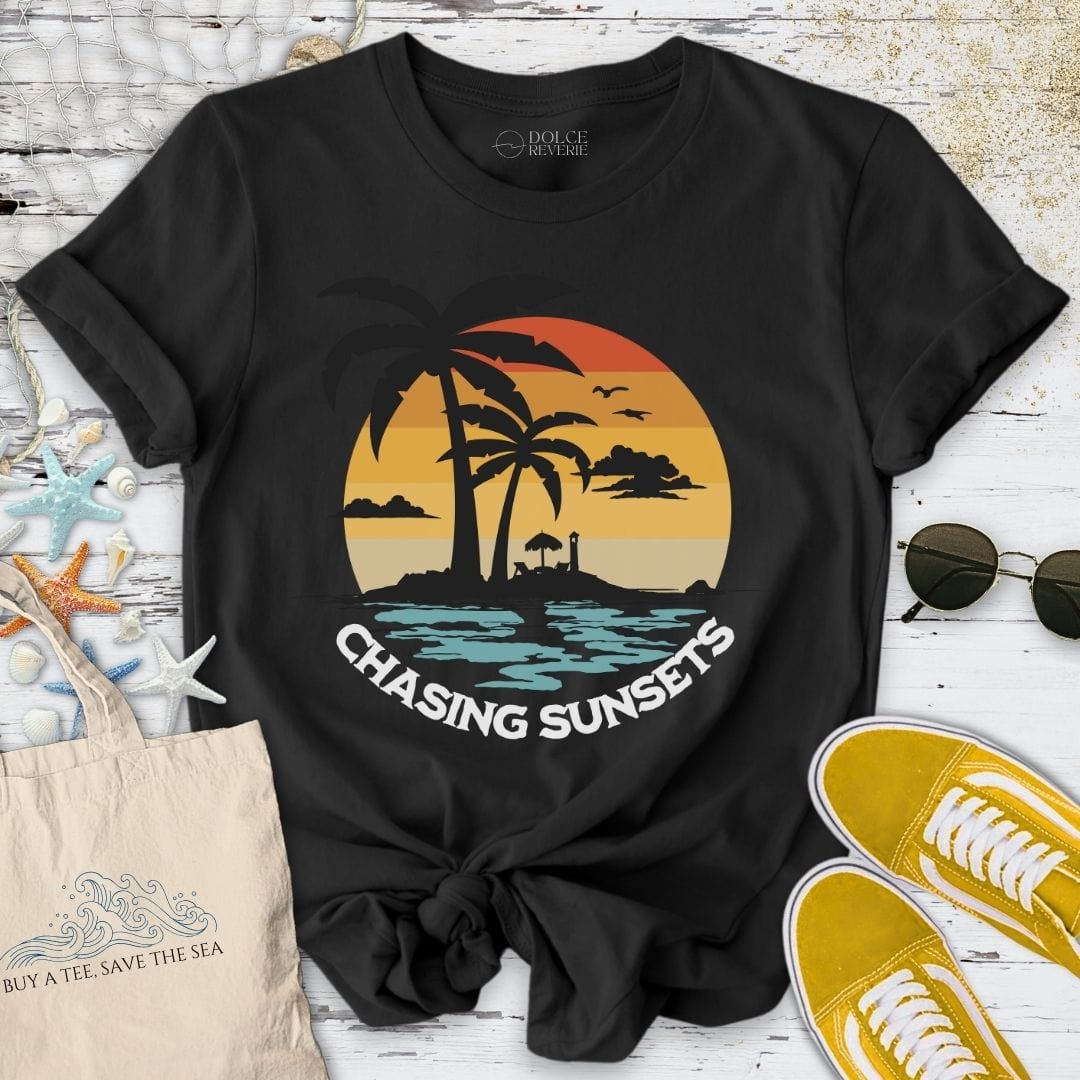 Chasing Sunsets T-Shirt Black / S
