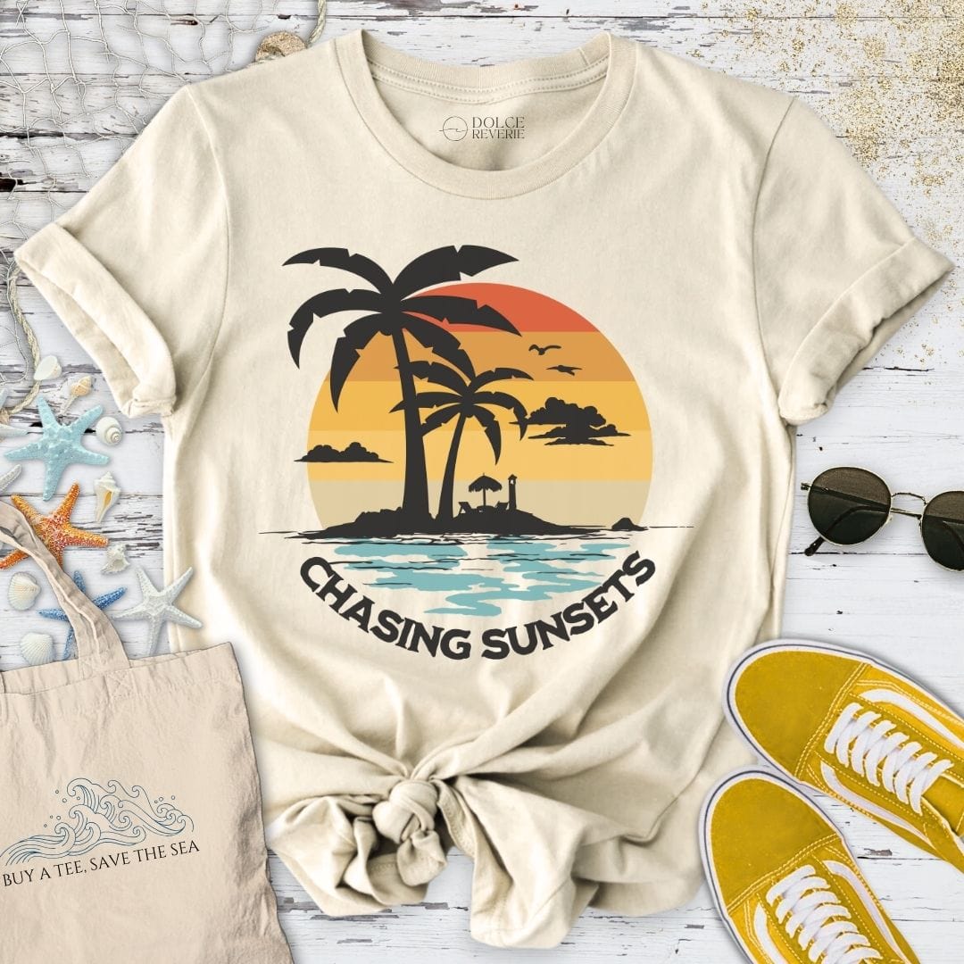 Chasing Sunsets T-Shirt Natural / S