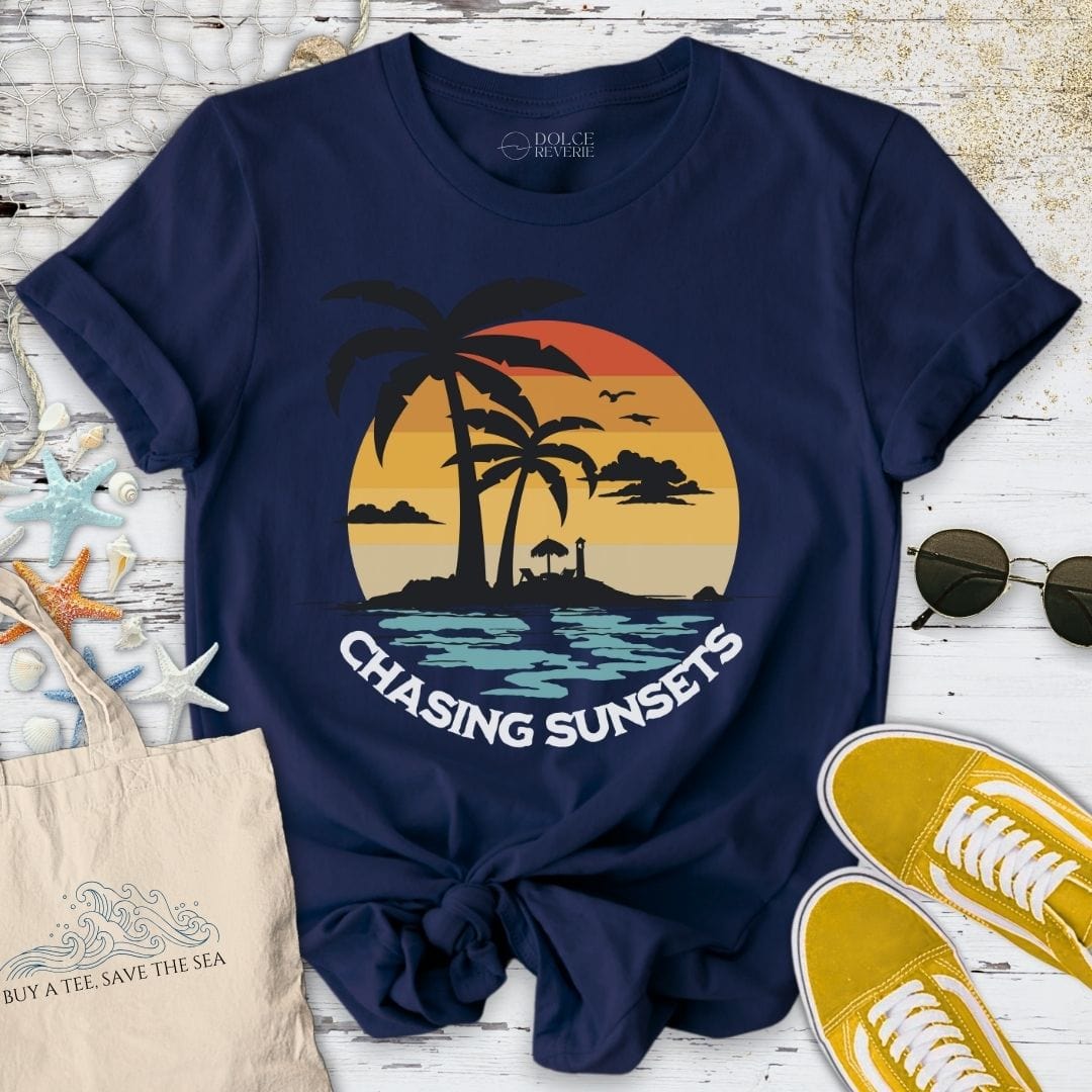 Chasing Sunsets T-Shirt Navy / S