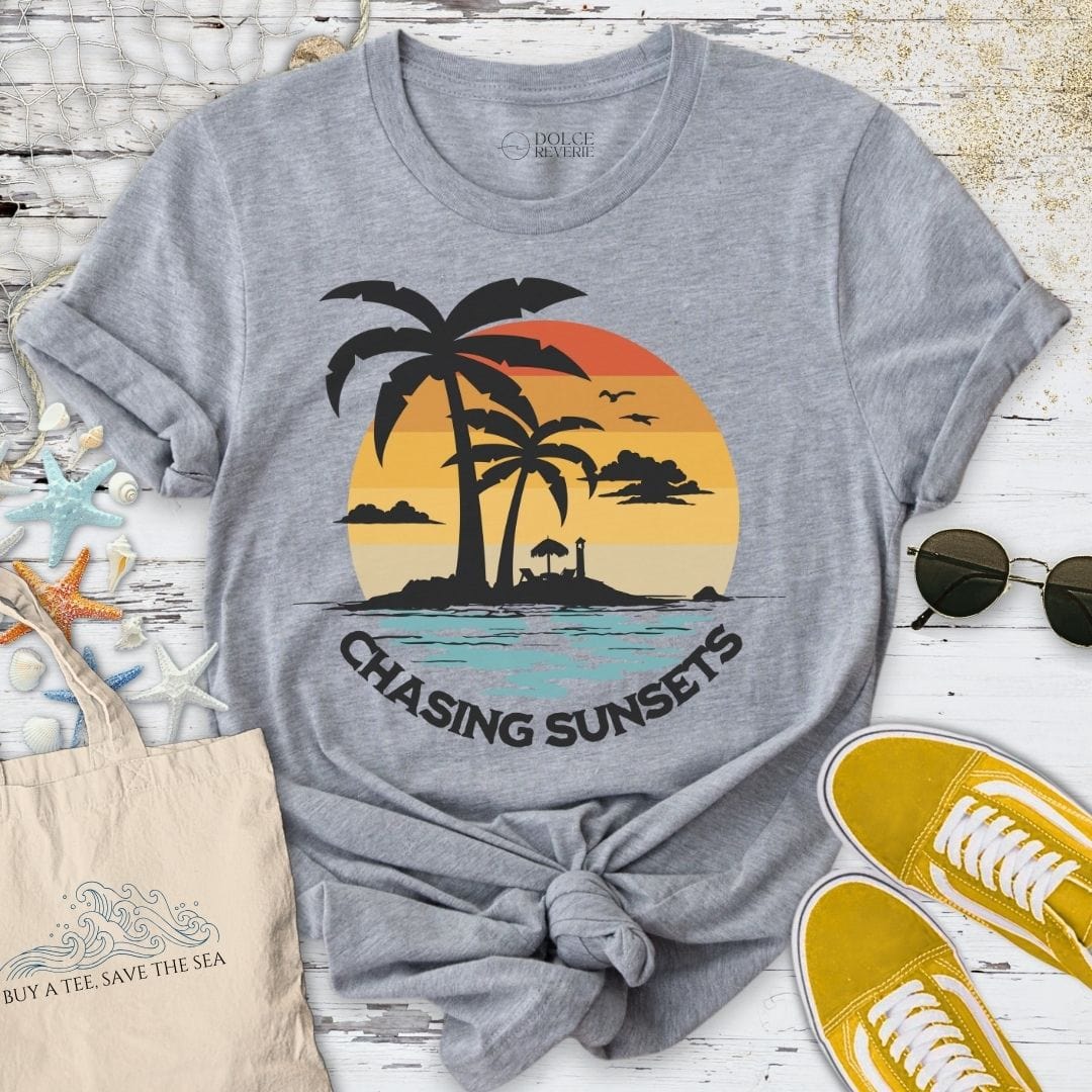 Chasing Sunsets T-Shirt Sport Grey / S