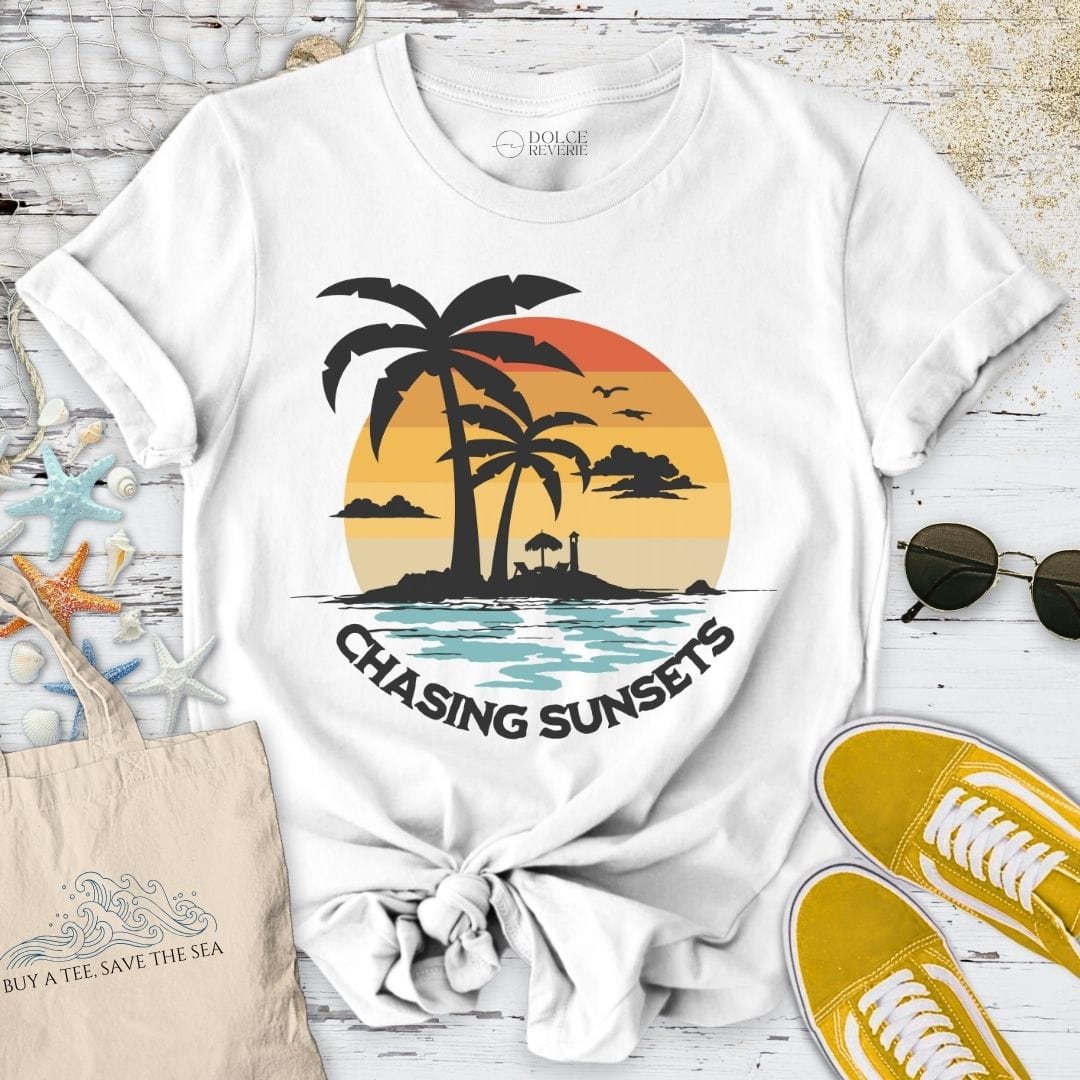 Chasing Sunsets T-Shirt White / S