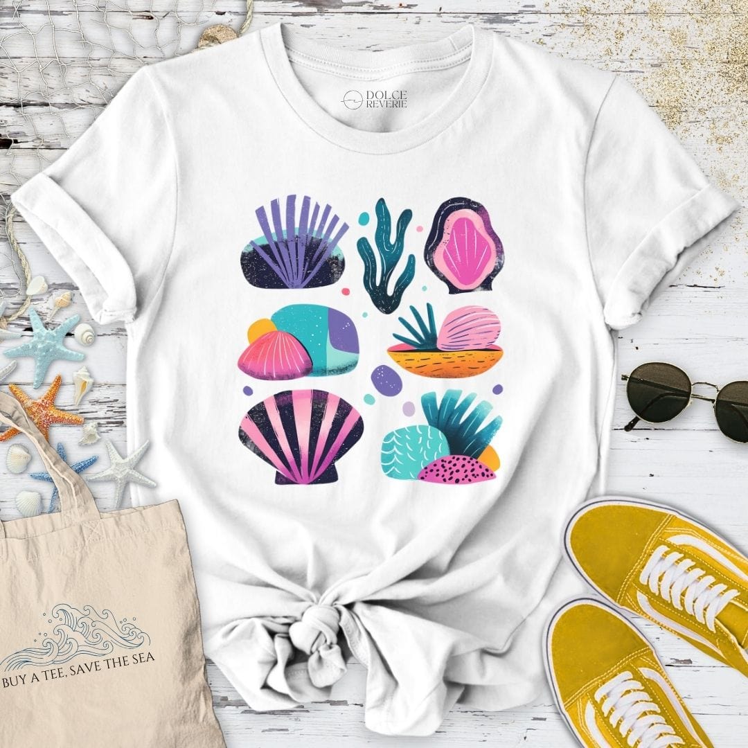 Colorful Abstract Reef T-Shirt White / S