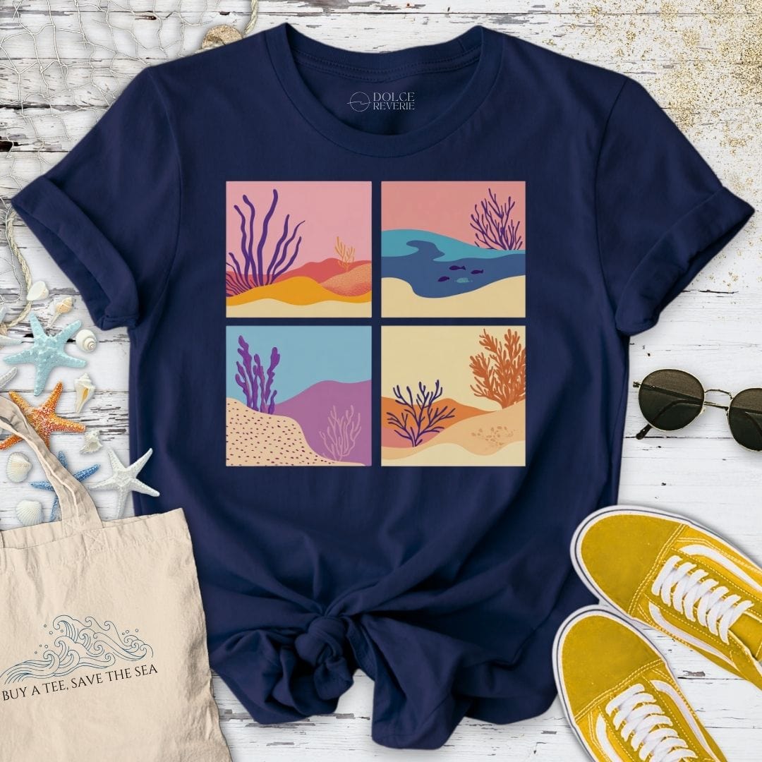 Coral Reef Views T-Shirt Navy / S