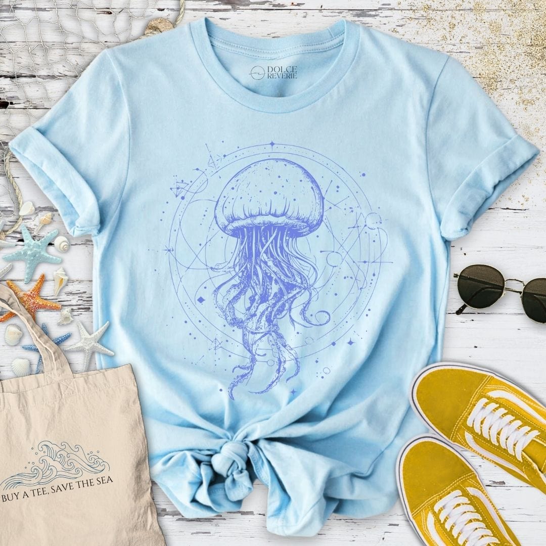 Cosmic Jellyfish T-Shirt Light Blue / S