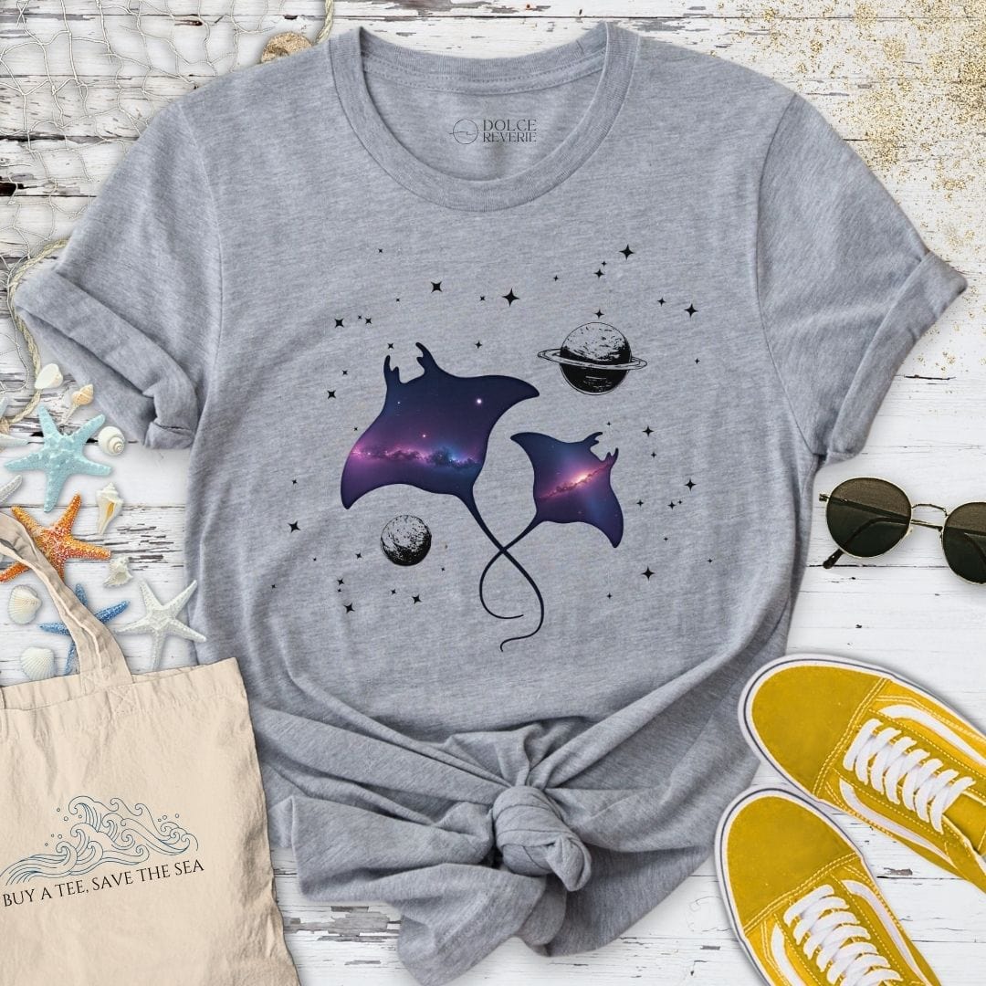 Cosmic Manta Rays T-Shirt Sport Grey / S