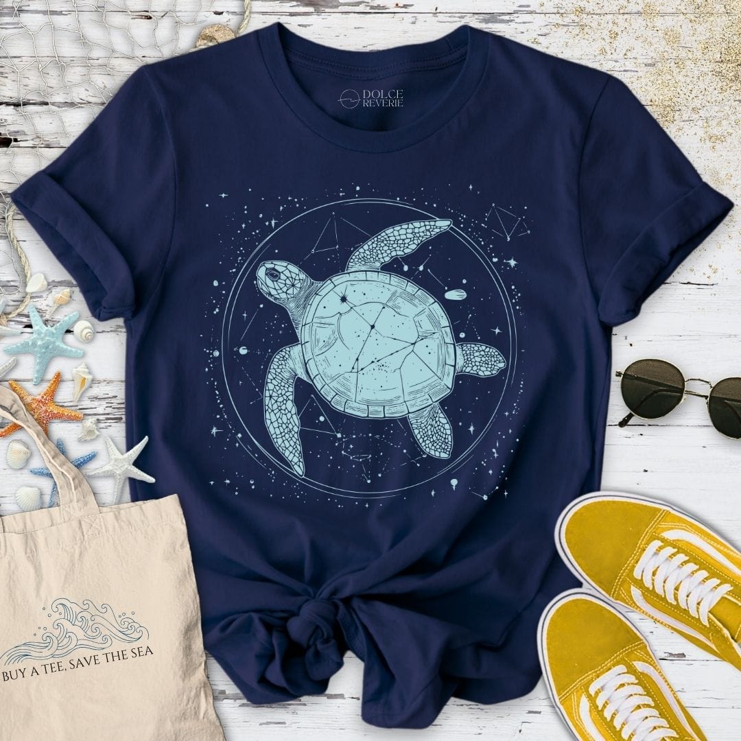 Cosmic Turtle T-Shirt Navy / S