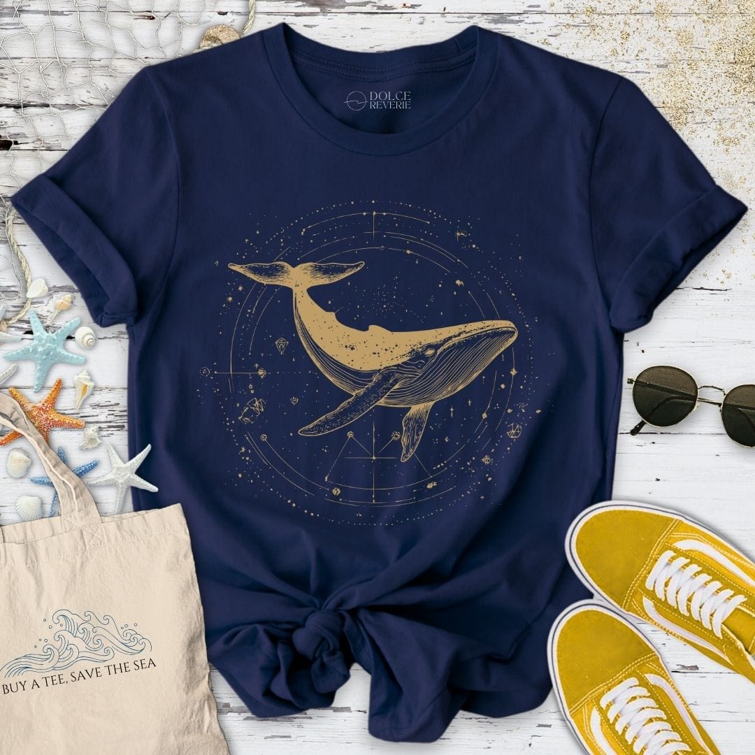 Cosmic Whale T-Shirt Navy / S
