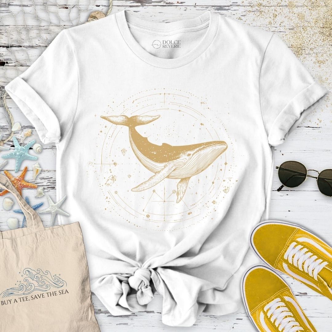 Cosmic Whale T-Shirt White / S