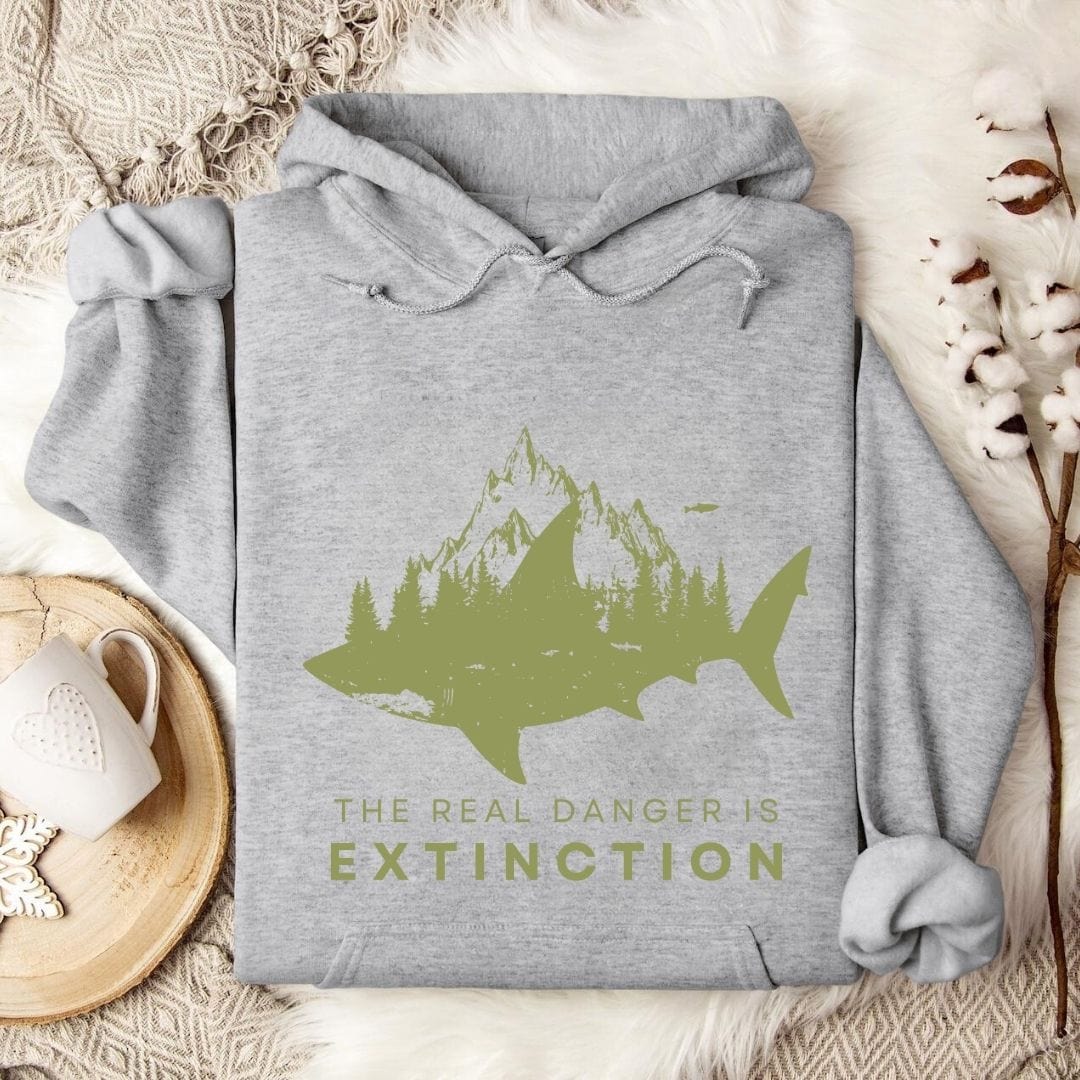 Danger Is Extinction Hoodie Sport Grey / S