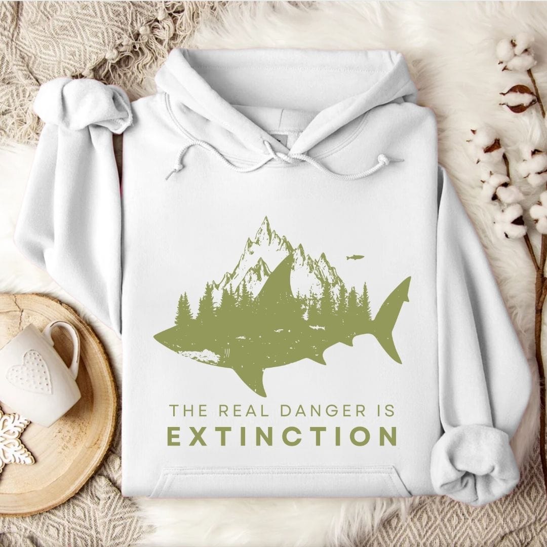 Danger Is Extinction Hoodie White / S