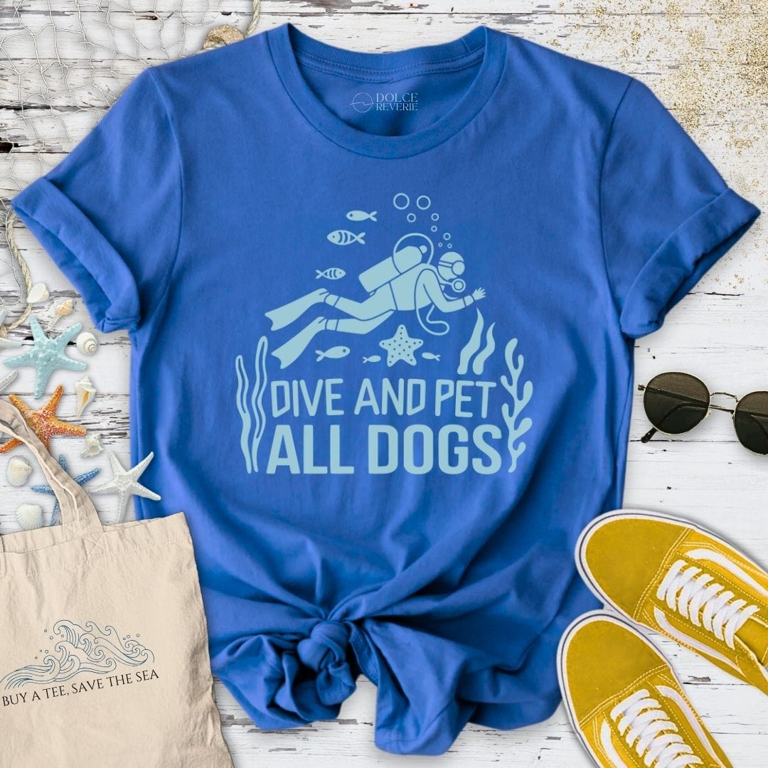 Dive And Pet All Dogs T-Shirt Royal / S