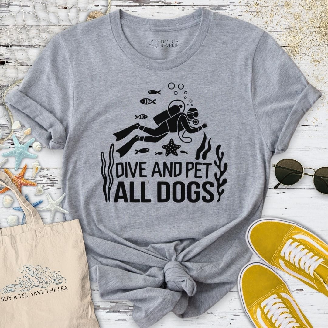 Dive And Pet All Dogs T-Shirt Sport Grey / S