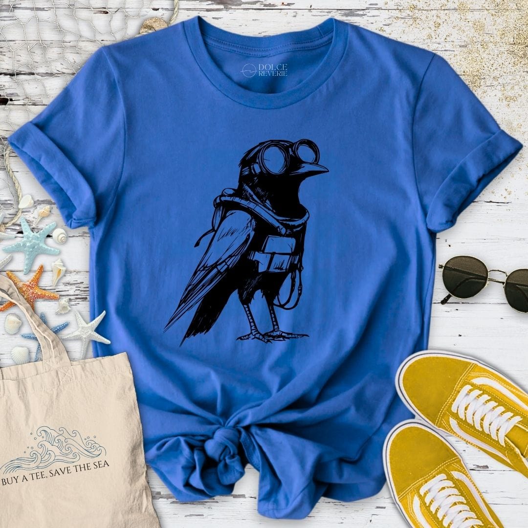 Diving Crow T-Shirt Royal / S