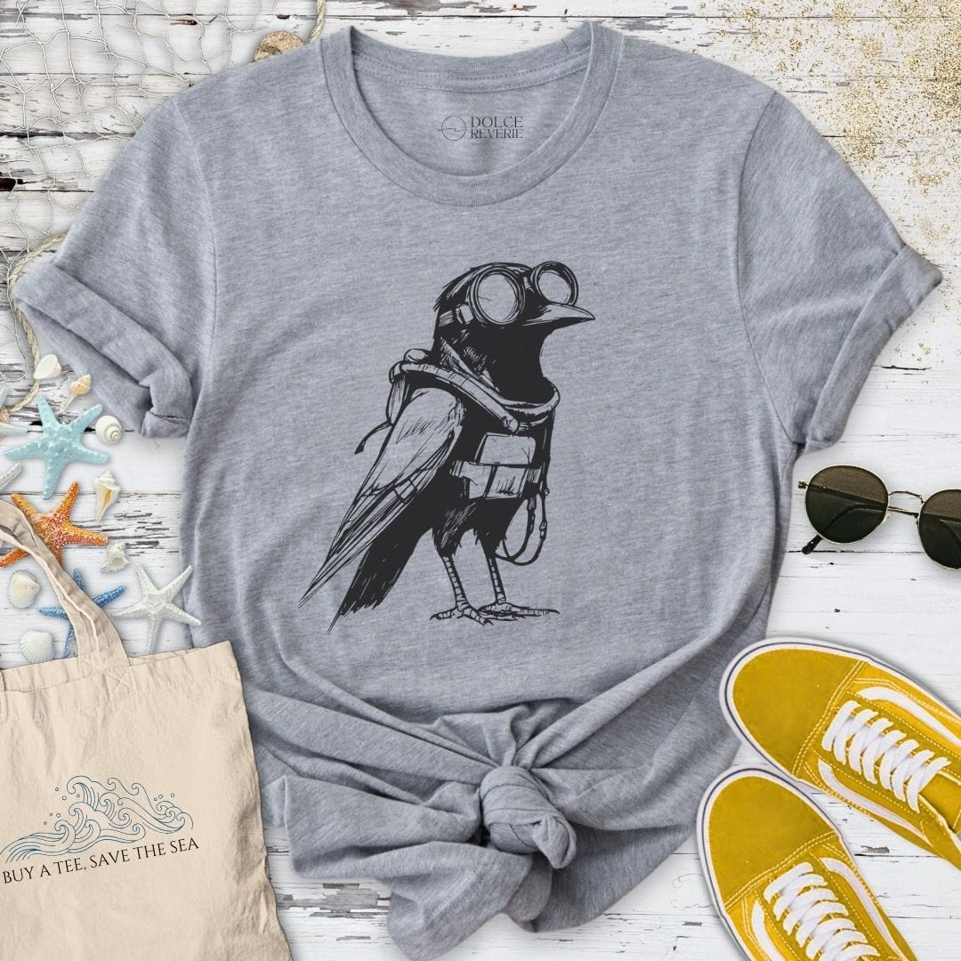 Diving Crow T-Shirt Sport Grey / S