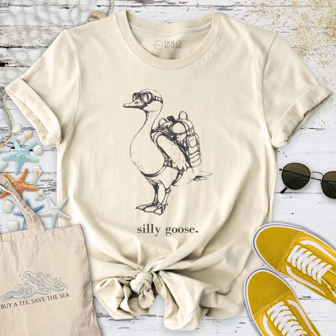 Diving Silly Goose T-Shirt Natural / S