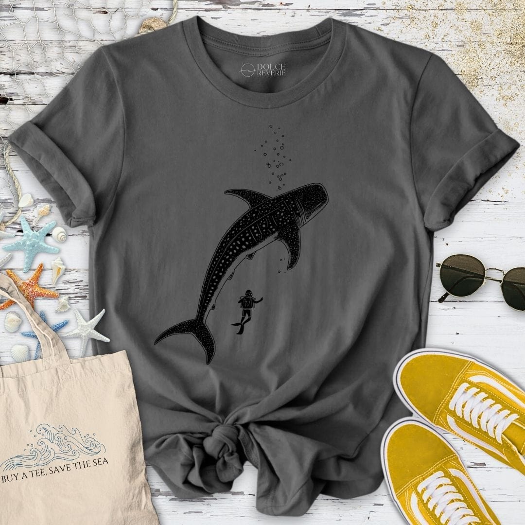 Diving With a Whale Shark T-Shirt Charcoal / S