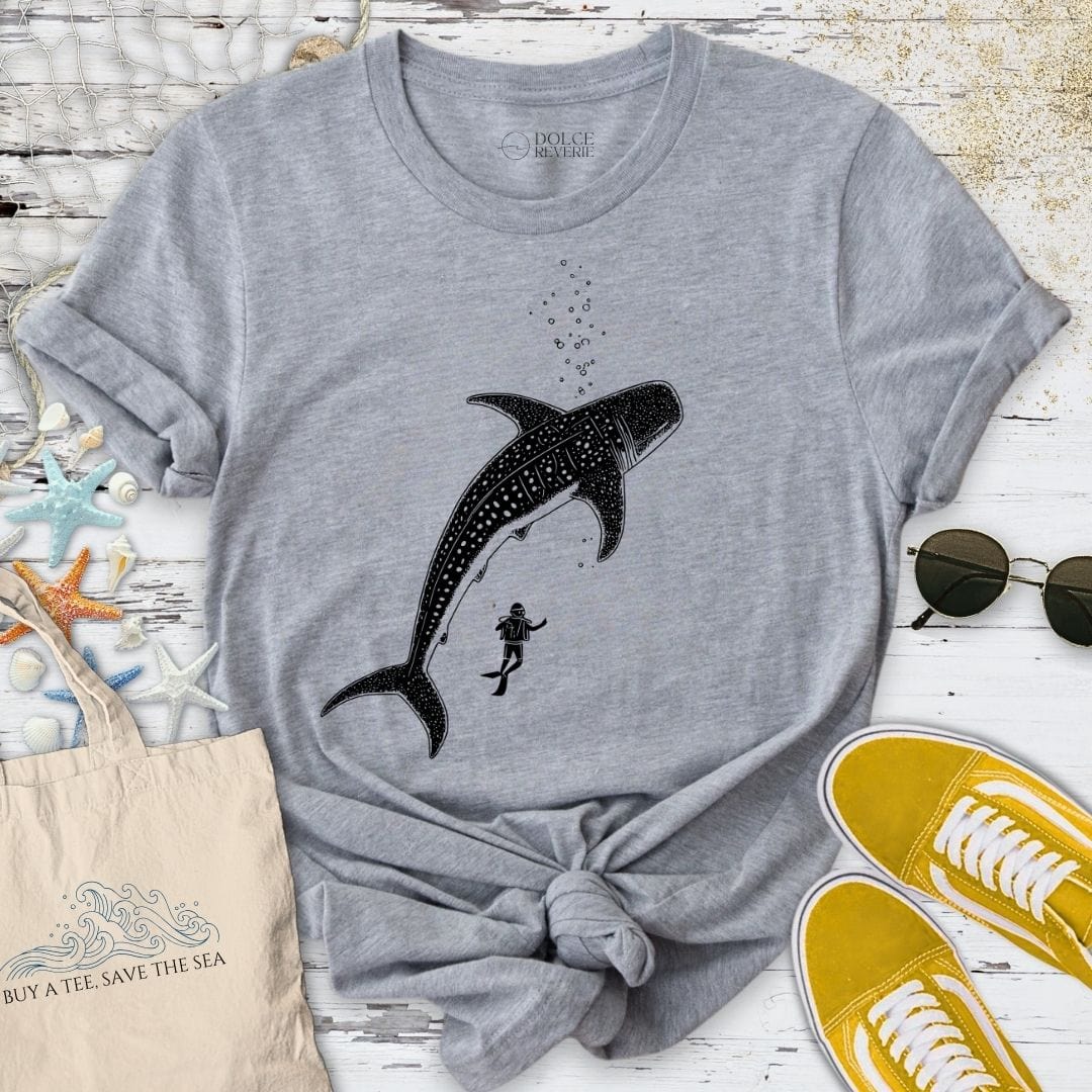 Diving With a Whale Shark T-Shirt Sport Grey / S
