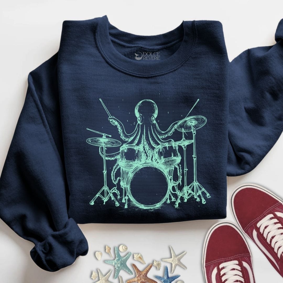 Drummer Octopus Sweatshirt S / Navy