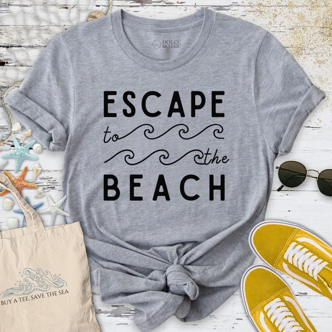 Escape To The Beach T-Shirt Sport Grey / S