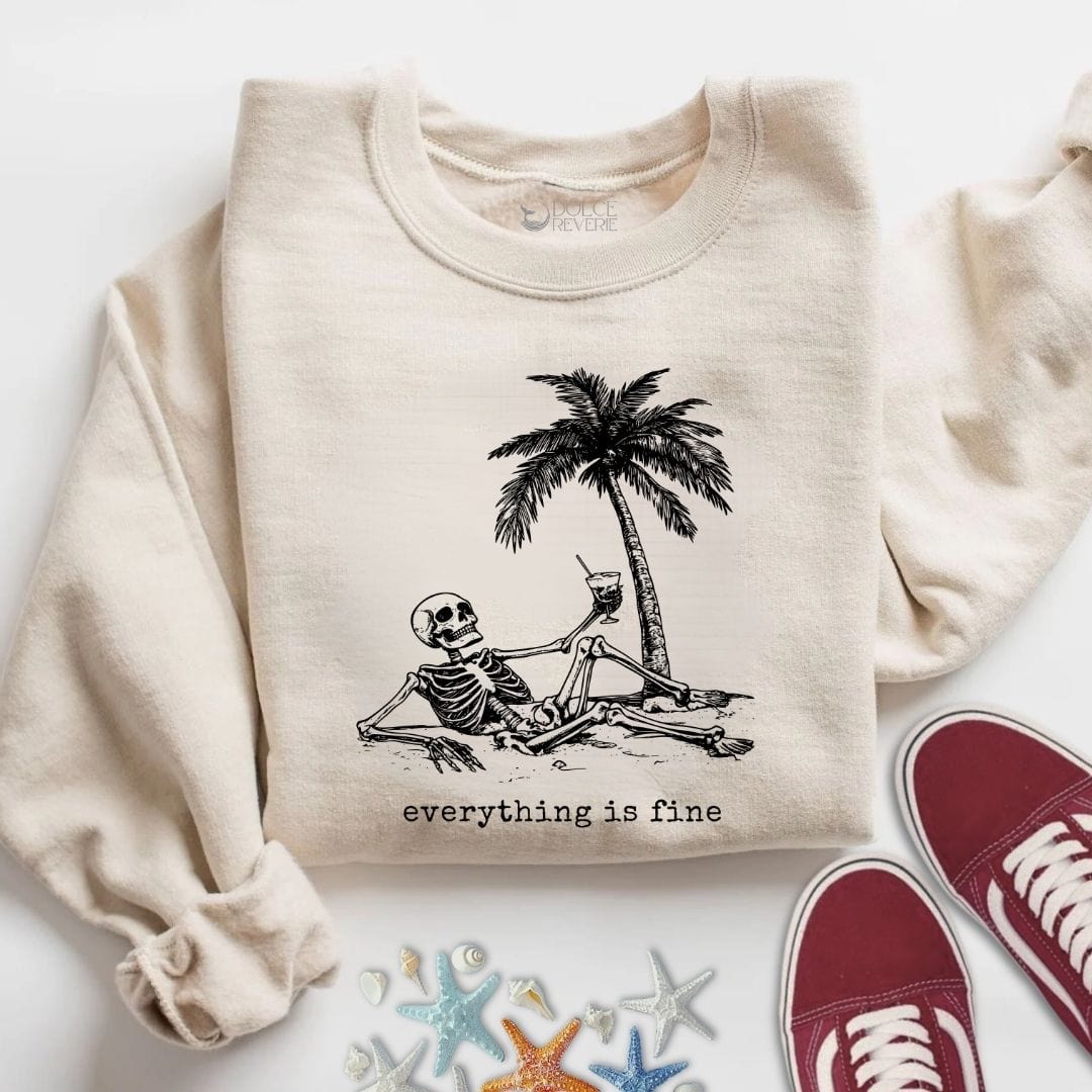 Everything Is Fine Sweatshirt S / Sand
