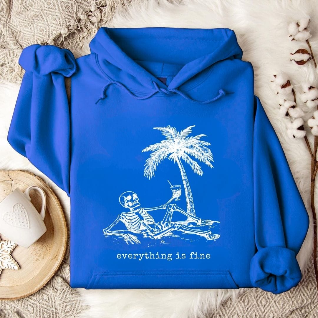Everything's Fine Hoodie Royal / S