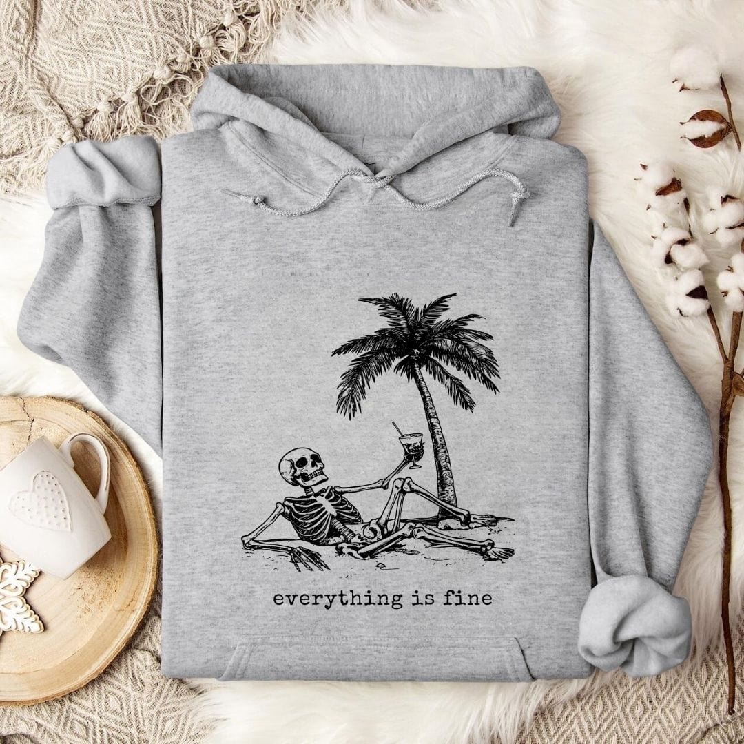 Everything's Fine Hoodie Sport Grey / S
