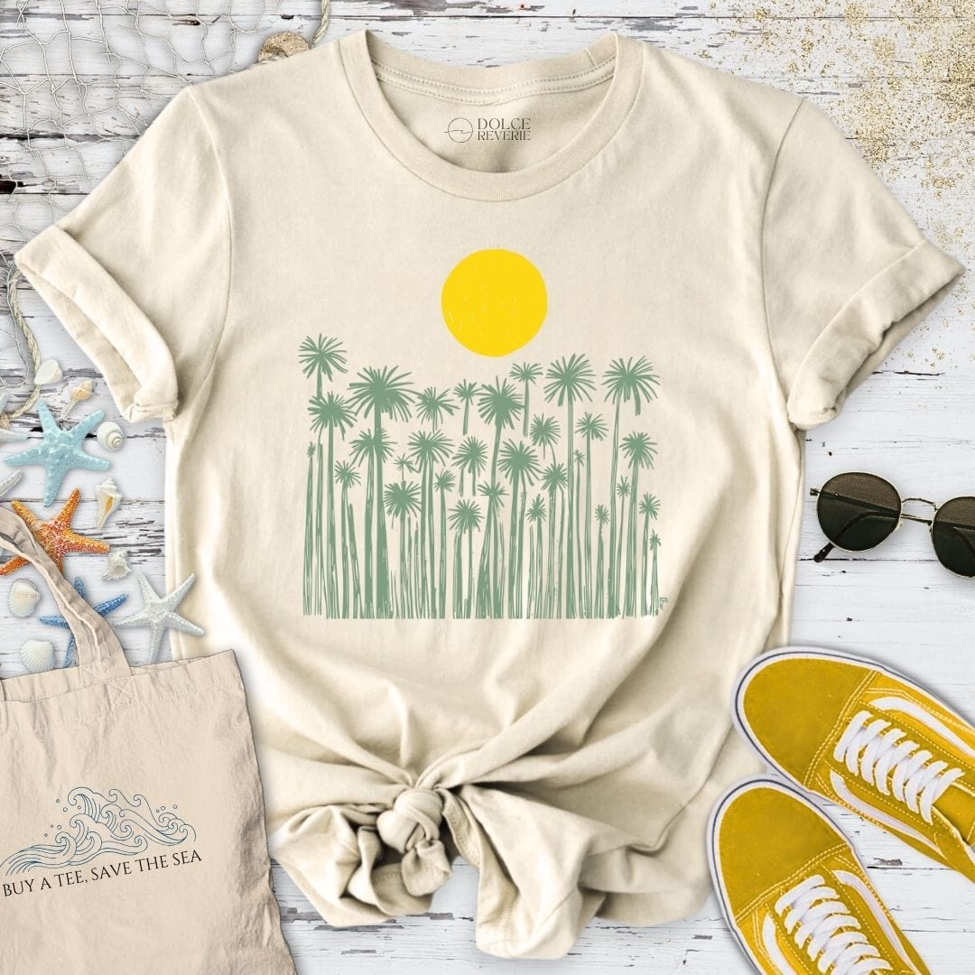 Field of Palmtrees T-Shirt Natural / S