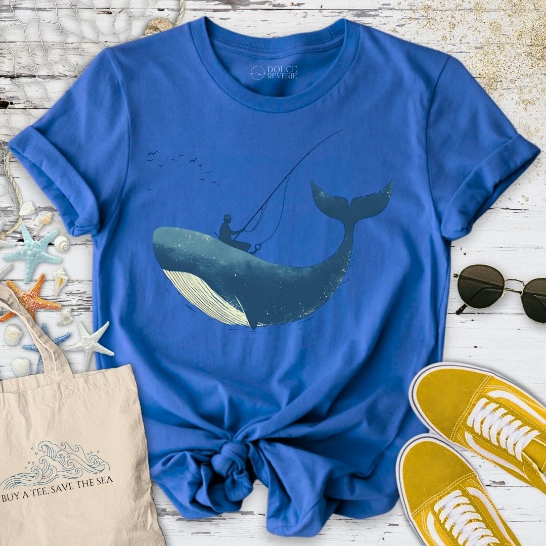 Fishing Whale T-Shirt Royal / S