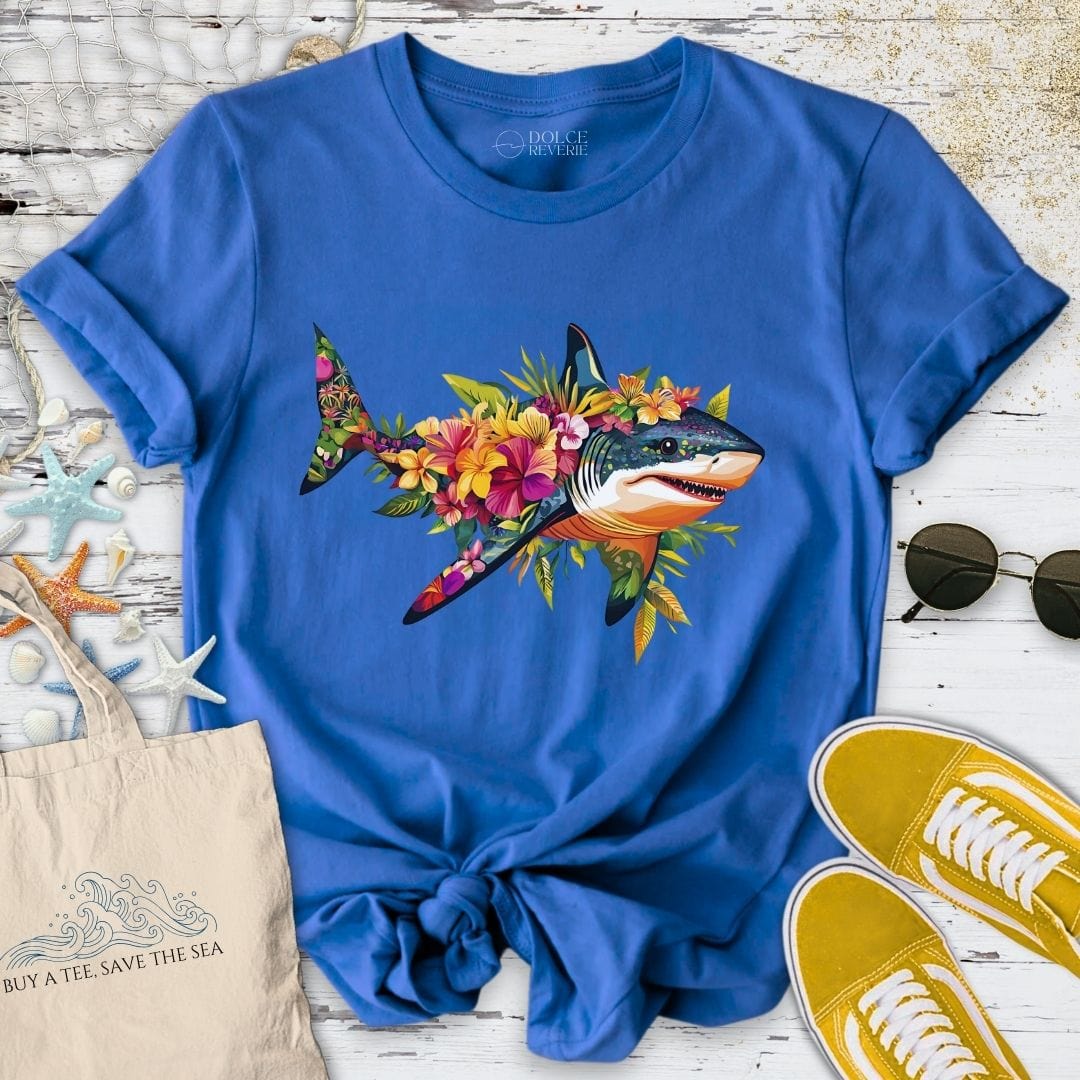 Floral Shark T-Shirt Royal / S