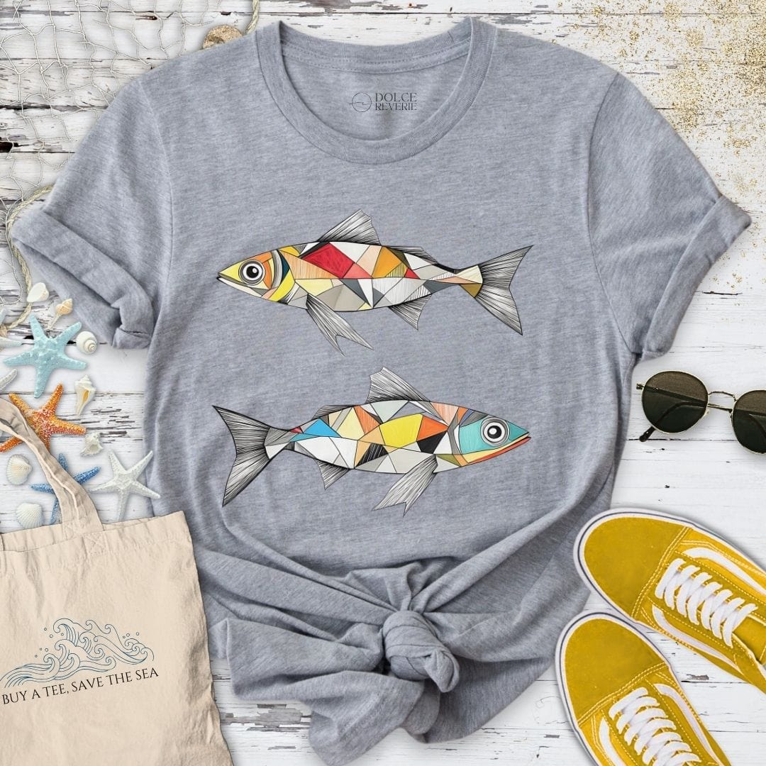 Geometric Sardines T-Shirt Sport Grey / S