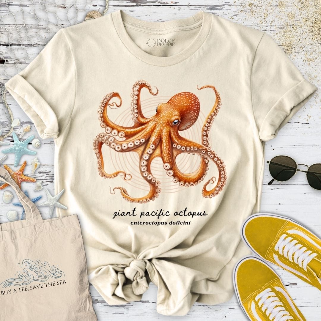 Giant Pacific Octopus Artist Series T-Shirt Natural / S