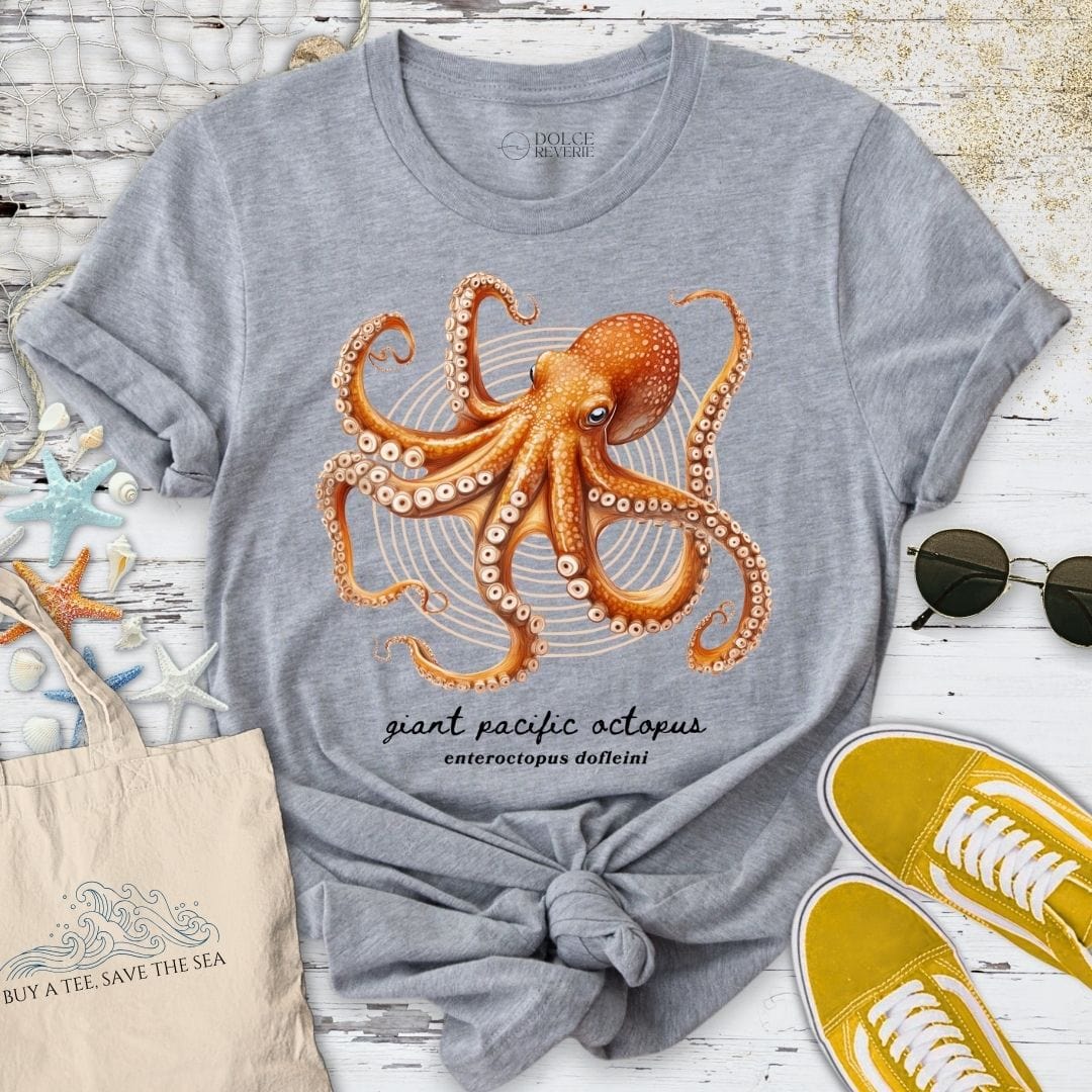Giant Pacific Octopus Artist Series T-Shirt Sport Grey / S